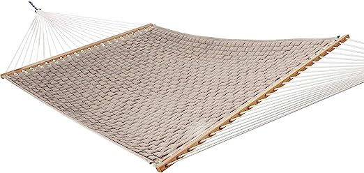 Hatteras Hammocks Antique Beige Soft Weave Hammock with Free Extension Chains & Tree Hooks, Handc... | Amazon (US)