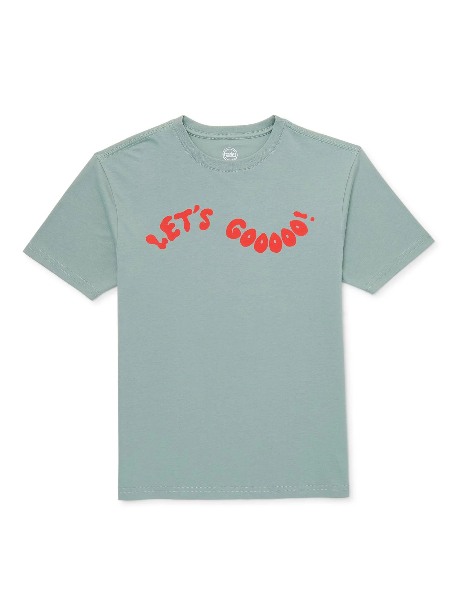 Wonder Nation Boys Let’s Goooo T-Shirt with Short Sleeves - Walmart.com | Walmart (US)