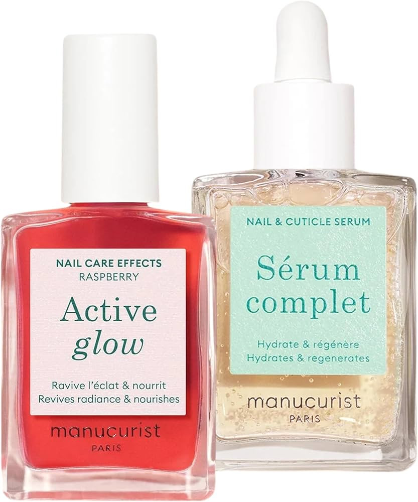 Manucurist Healthy Glow Duo - Active Glow Raspberry (Pink) Repairing Nail Polish Care & Complete ... | Amazon (US)