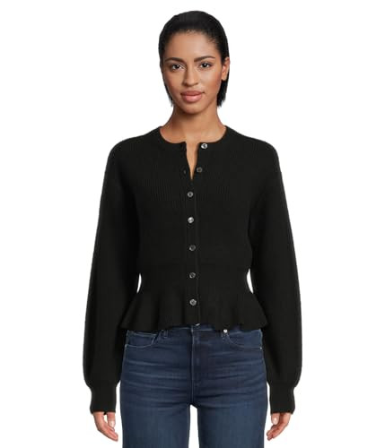 PAIGE Womens Roslin Cardigan Black 1 Medium | Amazon (US)