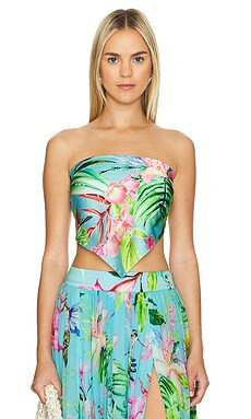 ROCOCO SAND Scarf Top in Turquoise from Revolve.com | Revolve Clothing (Global)