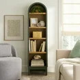 Better Homes & Gardens Juliet Narrow Arch Bookcase, Deep Green and Light Honey | Walmart (US)