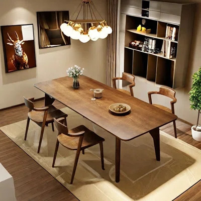 Ash wood dining table all solid wood simple retro | Wayfair North America
