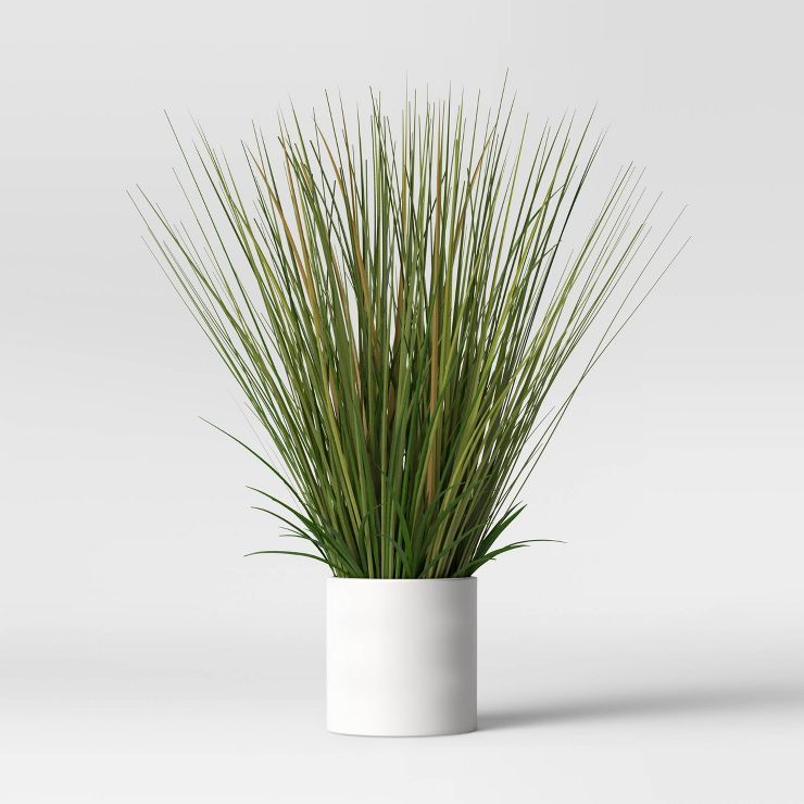 25" x 15" Artificial Onion Grass Arrangement in Ceramic Pot - Project 62™ | Target