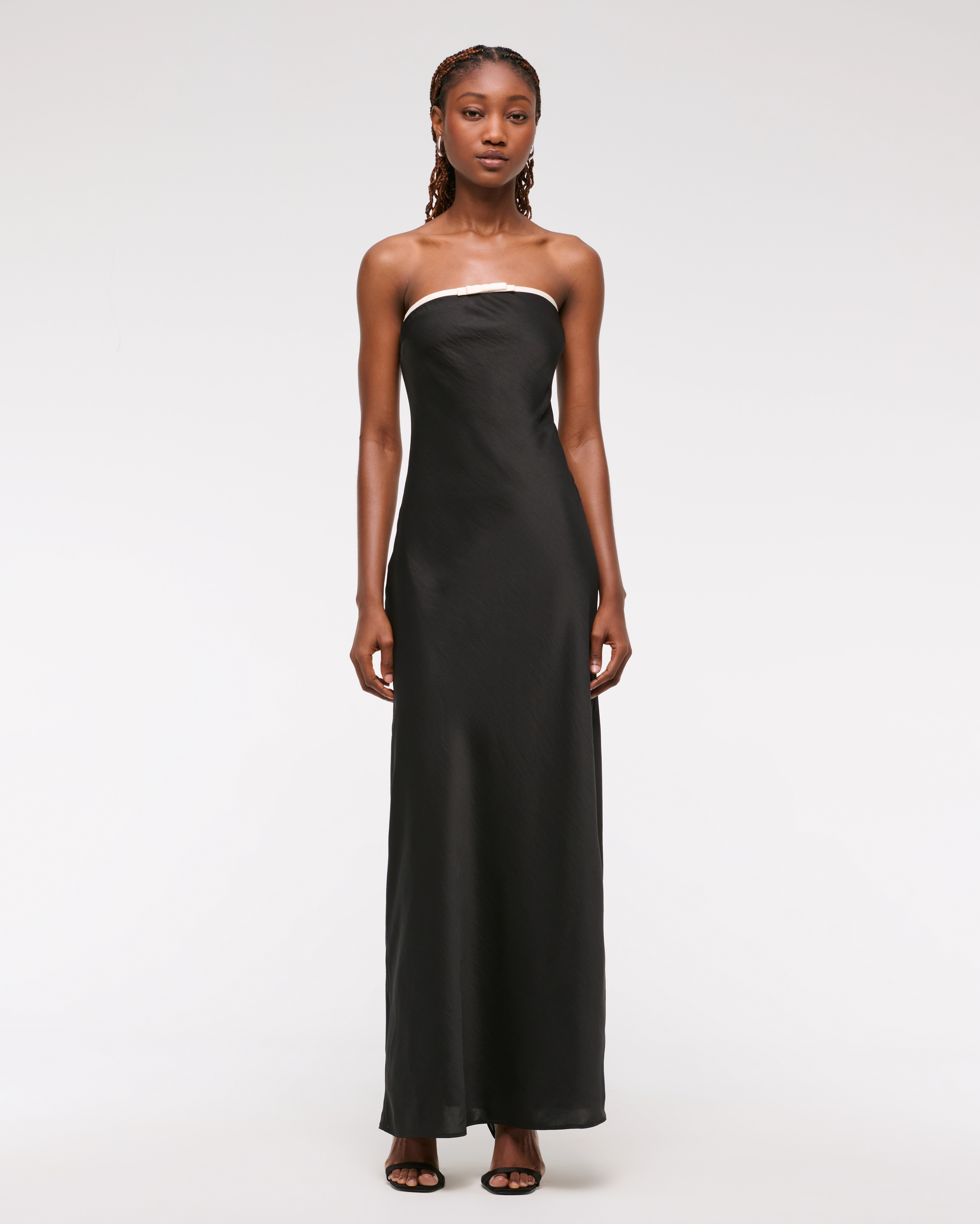 The A&F Julia Slip Strapless Bow Detail Maxi Dress | Abercrombie & Fitch (US)