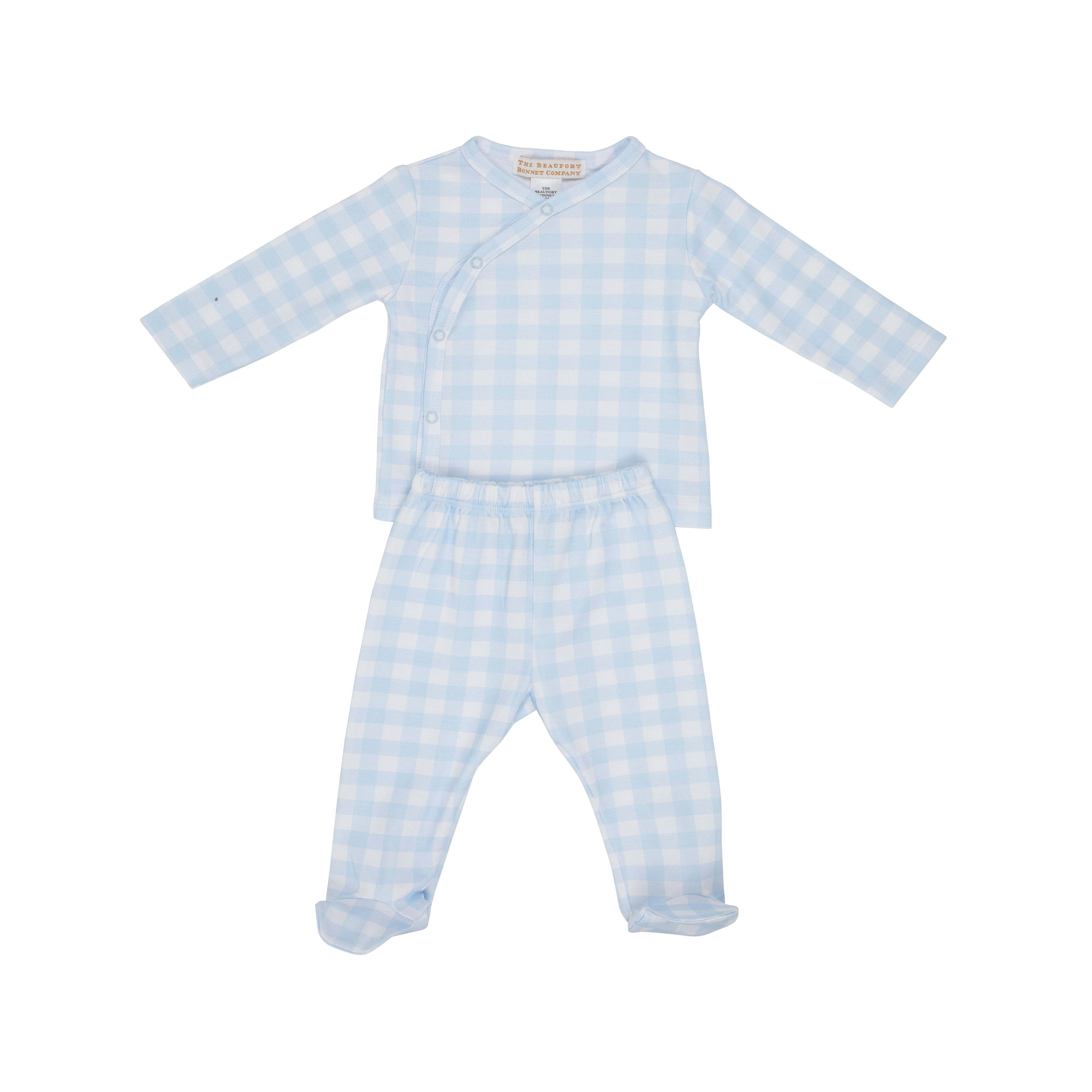 Cameron Cross-Front Set - Buckhead Blue Gingham | The Beaufort Bonnet Company