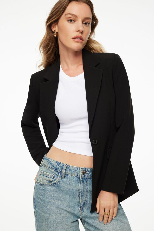 Adeline Single Breasted Blazer | Dynamite Clothing