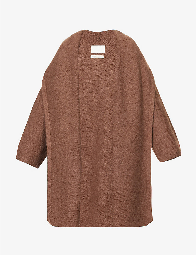 LAUREN MANOOGIAN Capote hooded brushed-texture knitted coat | Selfridges