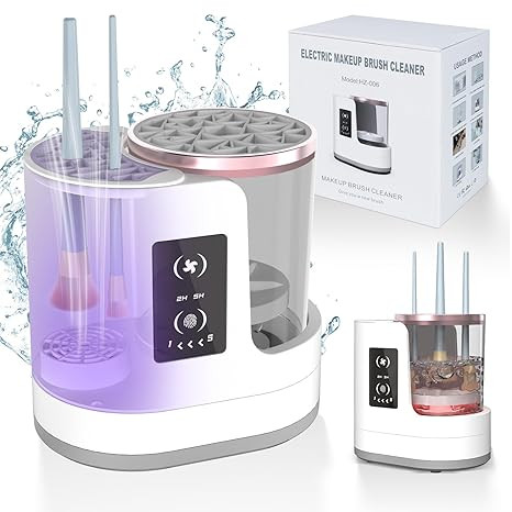3 IN 1 Electric Makeup Brush Cleaner Machine With Makeup Brush Dryer-Holder-Portable Automatic US... | Amazon (US)