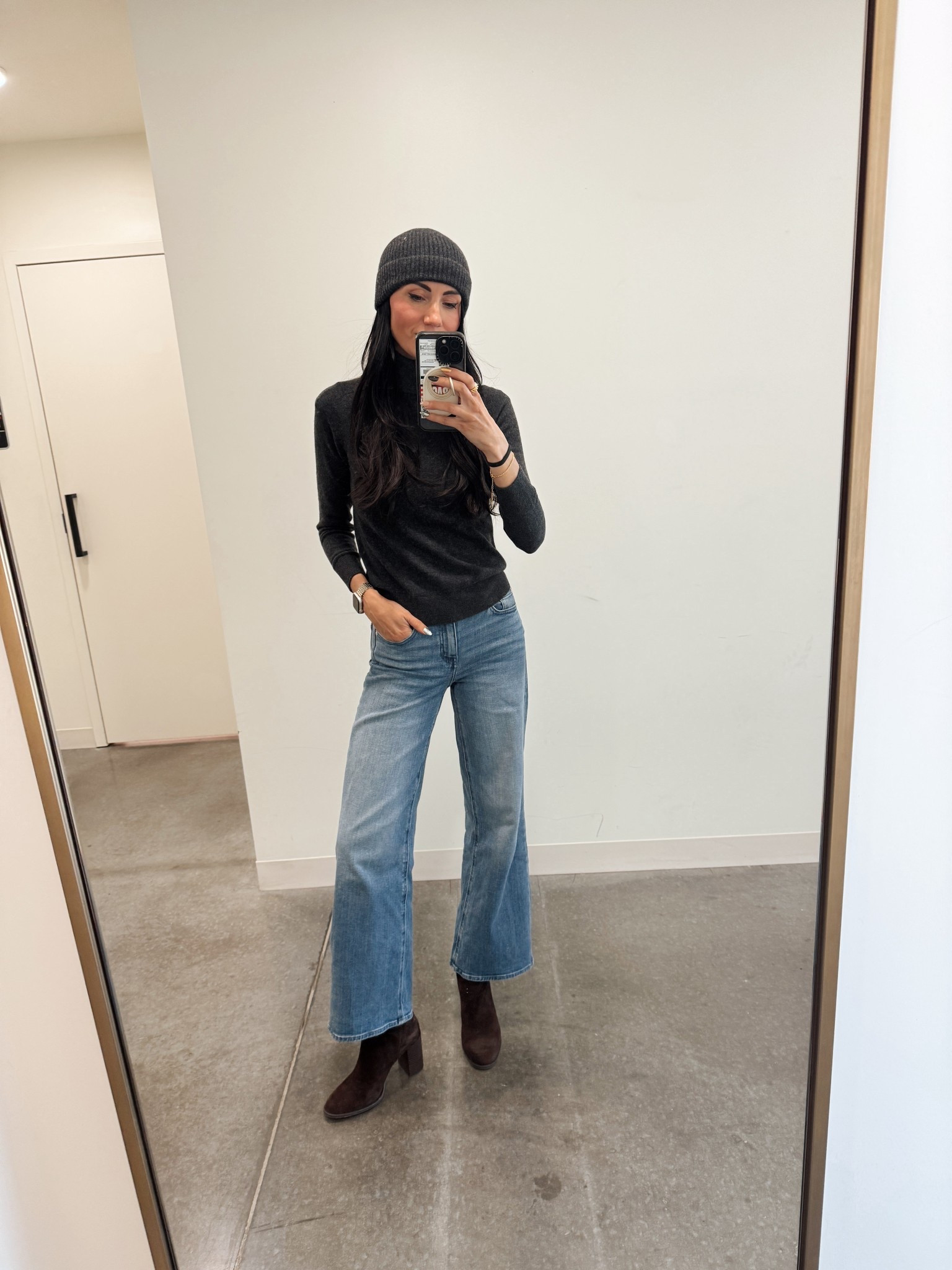 Such chic combo- and affordable too. Fit is tts in all of these @onequince pieces #quincepartner