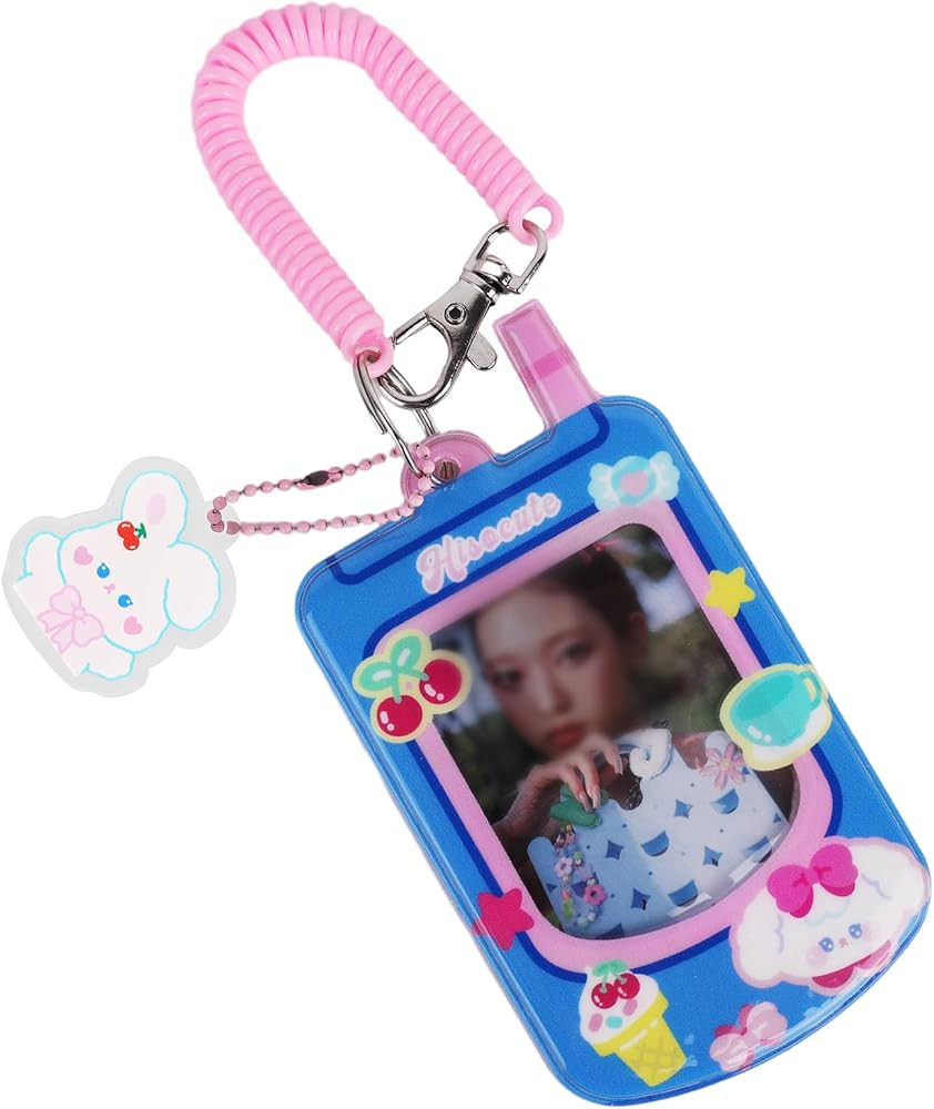 WELLRI Kpop Photocard Holder with Keychain Cute Pendant 3 inch Idol Album Photo Card Sleeves ID B... | Amazon (US)