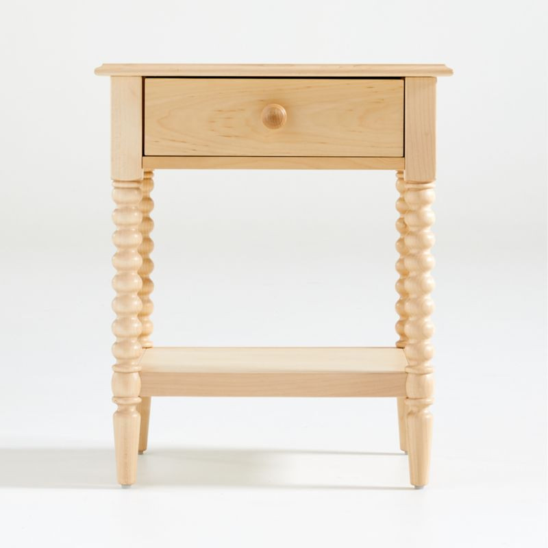 Jenny Lind Maple Wood Spindle Kids Nightstand with Drawer + Reviews | Crate & Kids | Crate & Barrel
