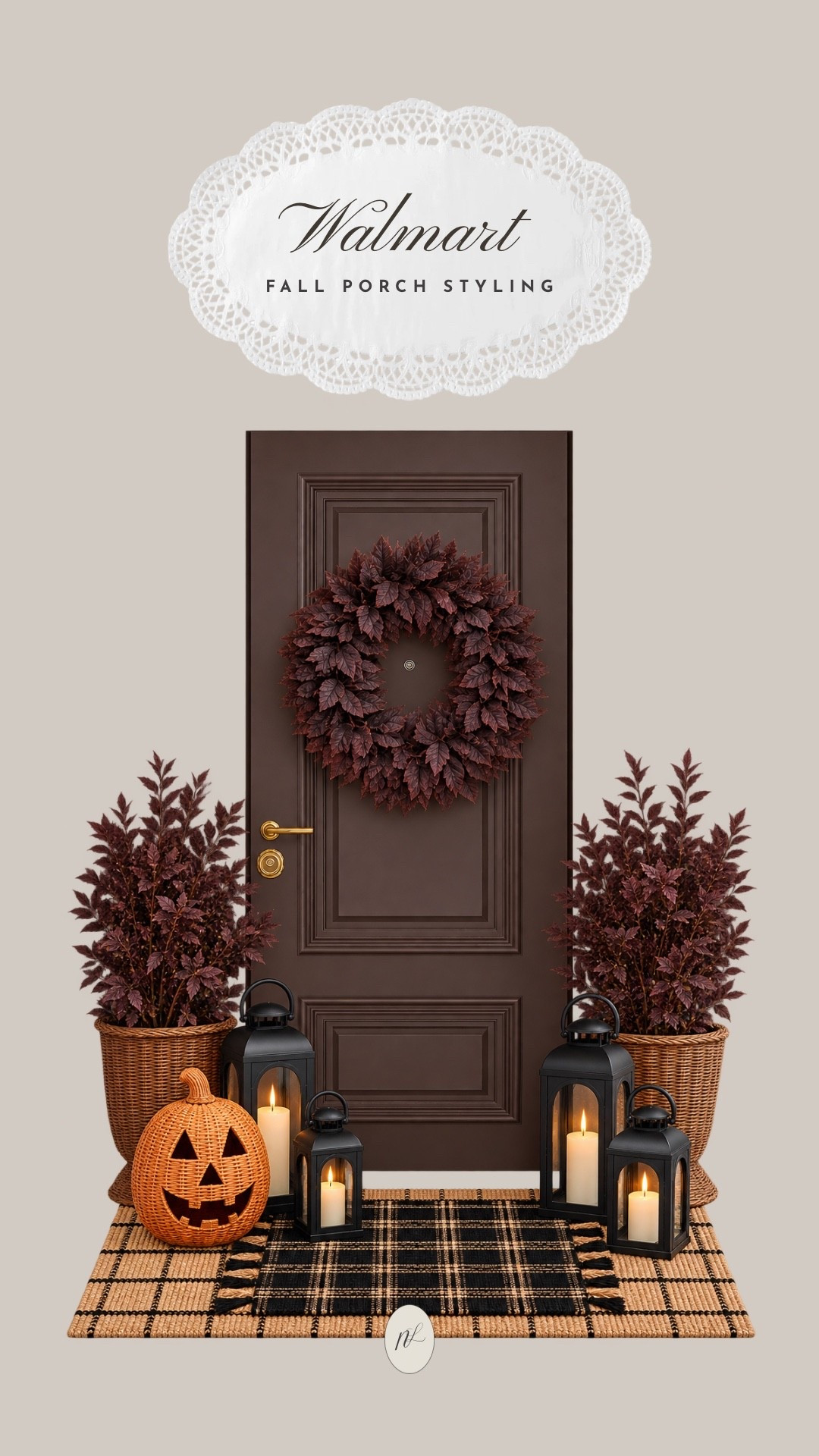 Walmart Fall Porch Styling. Affordable home decor, fall season decor