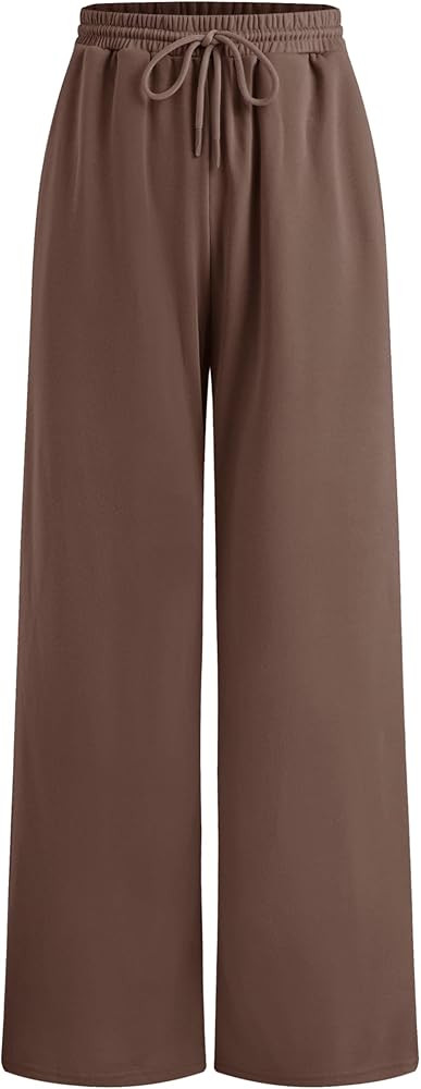CIDER Women’s Wide Leg Sweatpants Baggy Drawstring High Waisted Joggers Lounge Sweat Pants with... | Amazon (US)