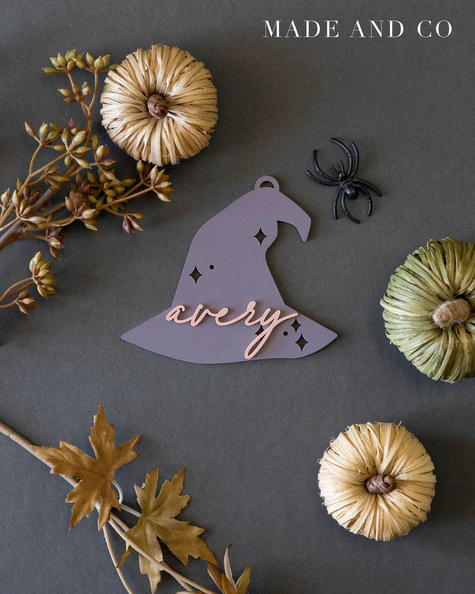 Personalized Halloween Basket Tag, DIY Custom Acrylic, Halloween Name Tag Decor-Witch Hat, Pumpki... | Etsy (US)