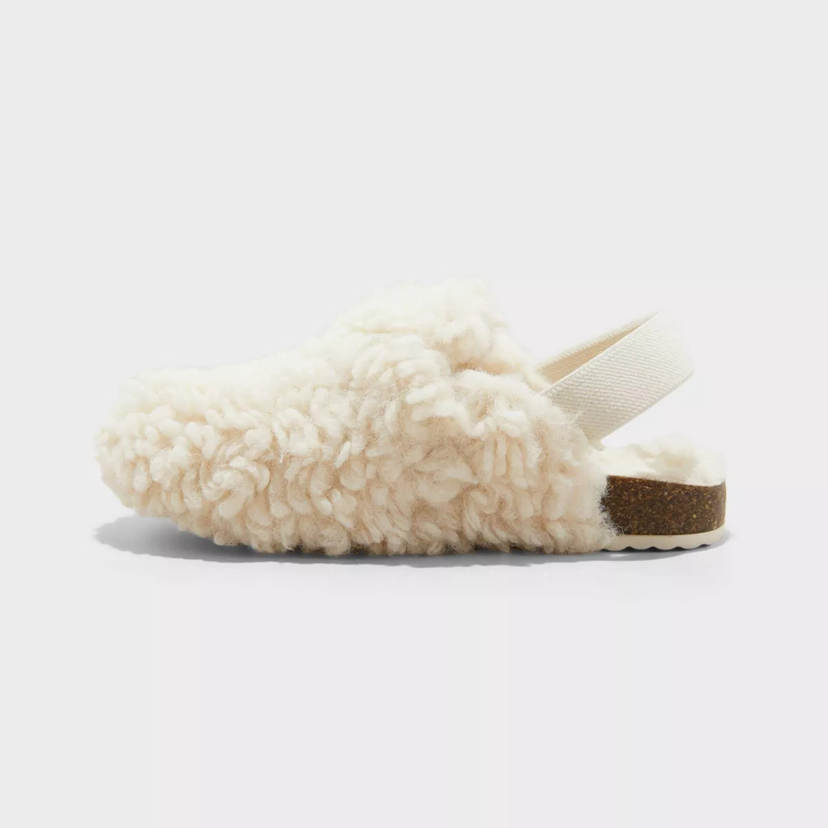 Toddler Girls' Mila Faux-Shearling Clog Loafer Slippers - Cat & Jack™ Ivory 8 | Target