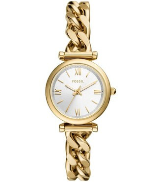 Women's Carlie Three-Hand Stainless Steel Chain Bracelet Watch | Dillard's