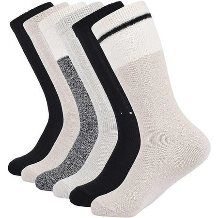 Lucky Brand Women s 6-Pair Shoe Size: 5-10 Super Soft Yarn Cozy Boot Socks-Black / One Size | Walmart (US)