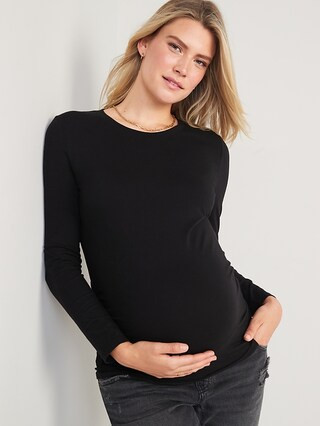 Maternity EveryWear Long-Sleeve Crew-Neck T-Shirt | Old Navy (US)