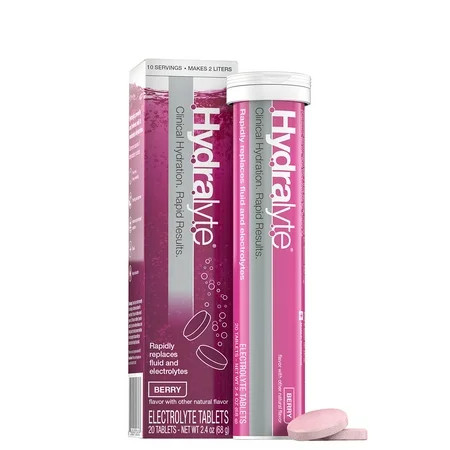 Hydralyte Effervescent Electrolyte Tablets Berry 20 Ct | Walmart (US)
