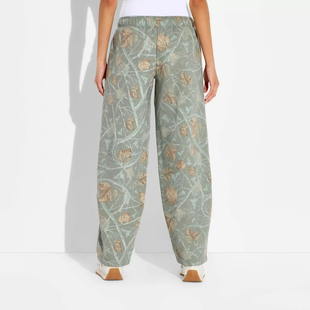 Women's Low-Rise Straight Leg Sweatpants - Wild Fable\u2122 Green Camo S | Target