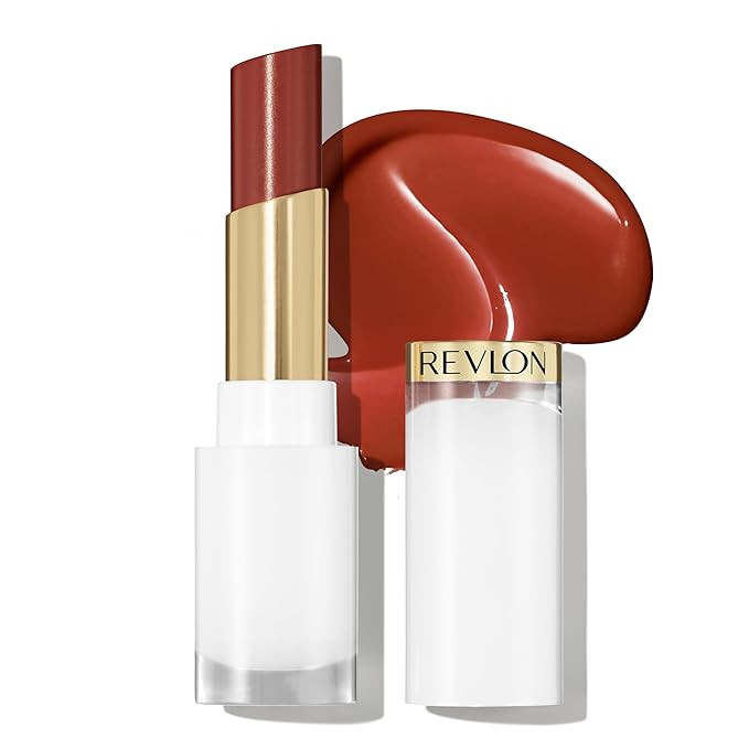 REVLON Super Lustrous Glass Shine Balm, Hydrating Tinted Lip Balm, Sheer, Glossy Shiny Finish, 01... | Amazon (US)