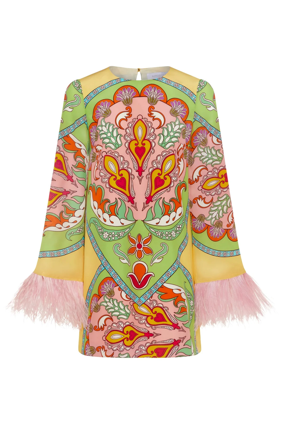 Cocoa Crepe Mini Dress in Selene Yellow | Over The Moon