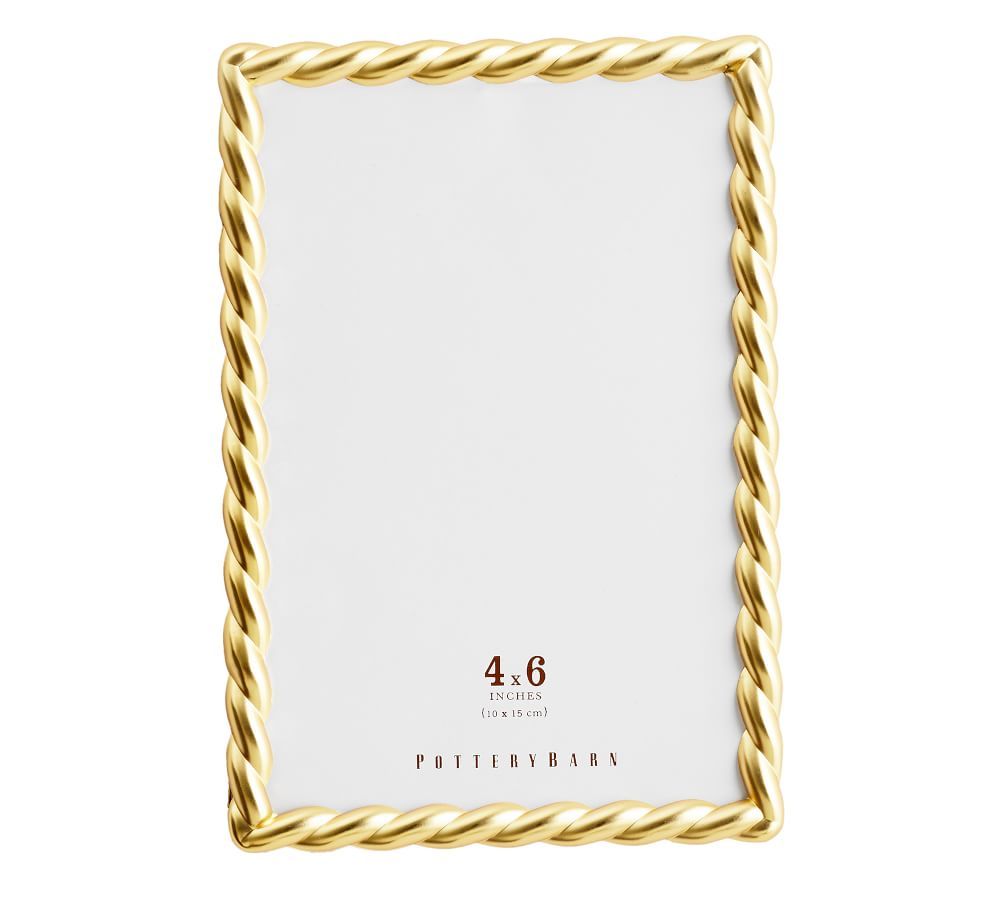 Rope Plated Frame, Gold - 4 x 6&amp;quot; | Pottery Barn (US)