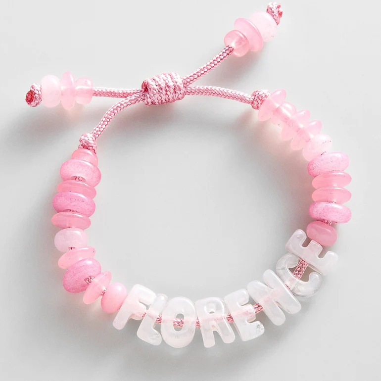 Wear Everywhere Waterproof Custom Bracelet - Light Pink/White Quartz | BaubleBar