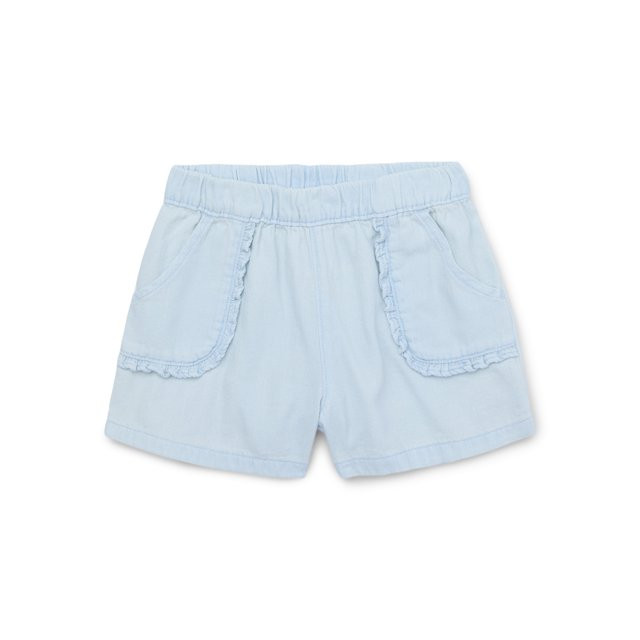 Garanimals Toddler Girl Denim Shorts with Ruffle Pocket, Sizes 18M-5T | Walmart (US)
