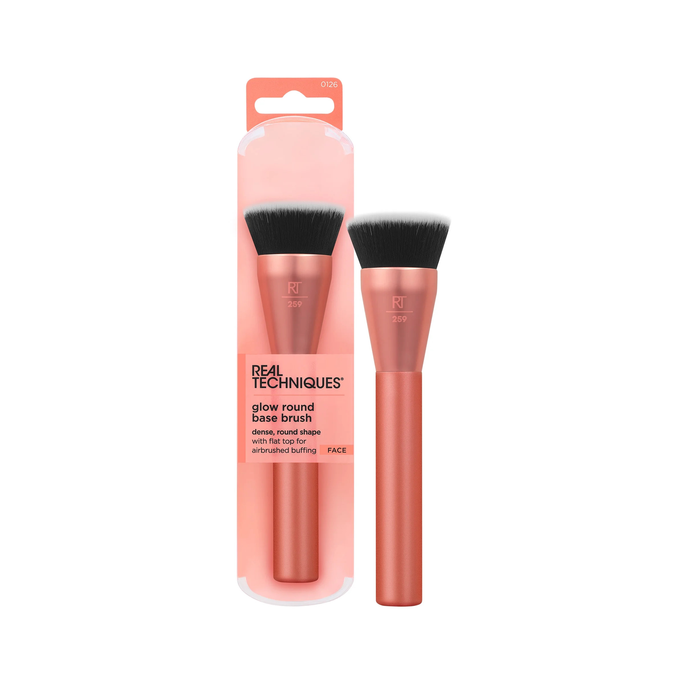 Real Techniques Glow Round Base Makeup Brush, for Liquid & Cream Foundation, 1 Count | Walmart (US)