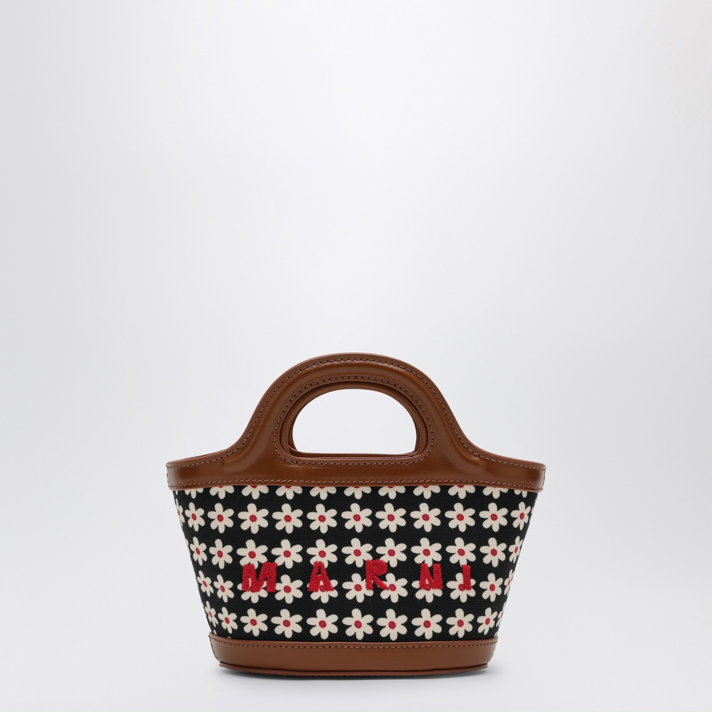 Black micro Tropicalia bag with daisy print | The Double F