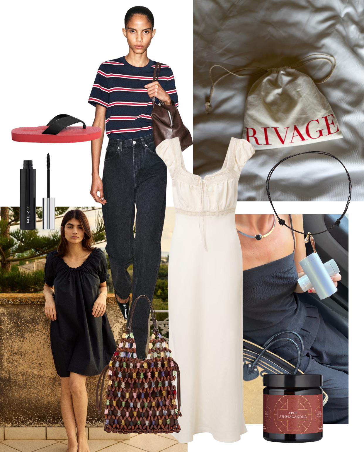 The List

Summer capsule, european summer, resort style, effortless chic, quiet luxury, coastal getaway, vacation outfit, minimalist wardrobe, striped tee, striped t-shirt, nautical stripes, wide leg denim, black wash jeans, dark denim, cream midi dress, linen dress, puff sleeve dress, milkmaid dress, black puff sleeve dress, black cotton dress, woven beaded bag, beaded bucket bag, raffia bag, leather tote, slouchy leather bag, pointed toe mules, black mules, red flip flops, platform sandals, cord bracelet, charm bracelet, layered jewelry, Merit mascara, clean beauty, everyday makeup, ashwagandha supplement, wellness routine 

 #LTKuk #LTKsummer #LTKtravel