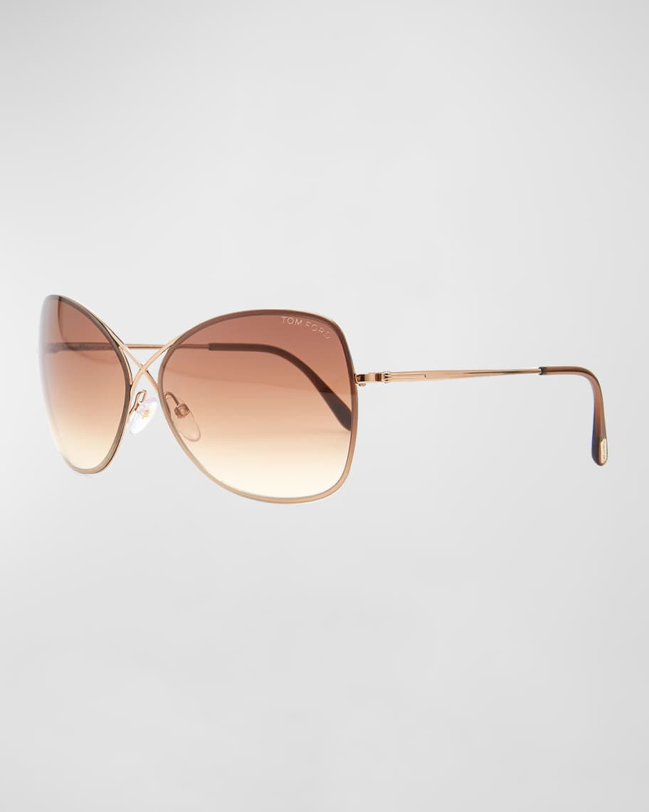 TOM FORD Colette Metal-Frame Butterfly Sunglasses | Neiman Marcus