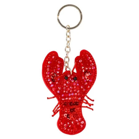 No Boundaries Women's Beach Icons Bag Charm, Red Rhinestone Lobster | Walmart (US)