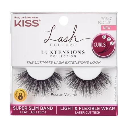 KISS Lash Couture LuXtensions Collection False Eyelashes ‘Russian Volume’ - 1 Pair | Walmart (US)