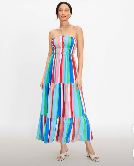 Love this striped maxi dress!  Wear as a sprig outfit or beach cover up.  Part of the Loft beach collection. 

#LTKtravel #LTKSeasonal #LTKmidsize