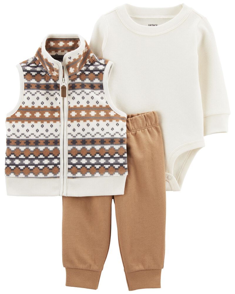 3-Piece Fair Isle Vest Set | Carter's