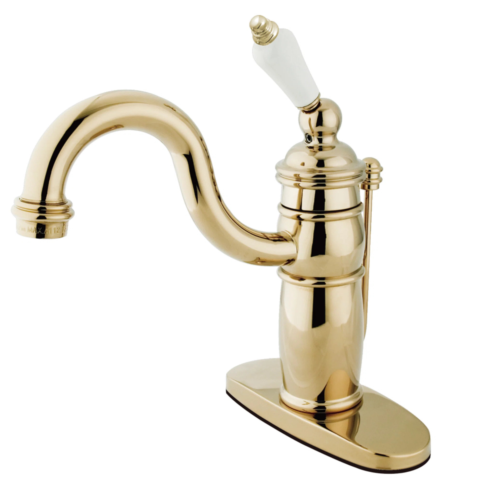 Kingston Brass Victorian Single-Handle 1-Hole Deck Mount Bathroom Faucet with Plastic Pop-Up KB14... | Wayfair North America