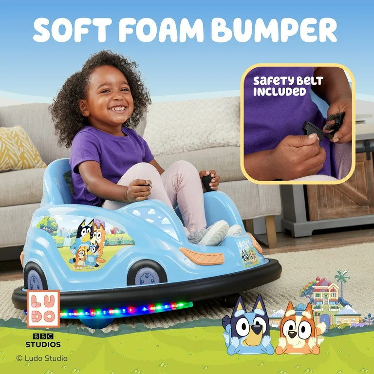 Bluey by Flybar, 6V Bumper Car Ride on Toy for Children, 1 Count | Walmart (US)