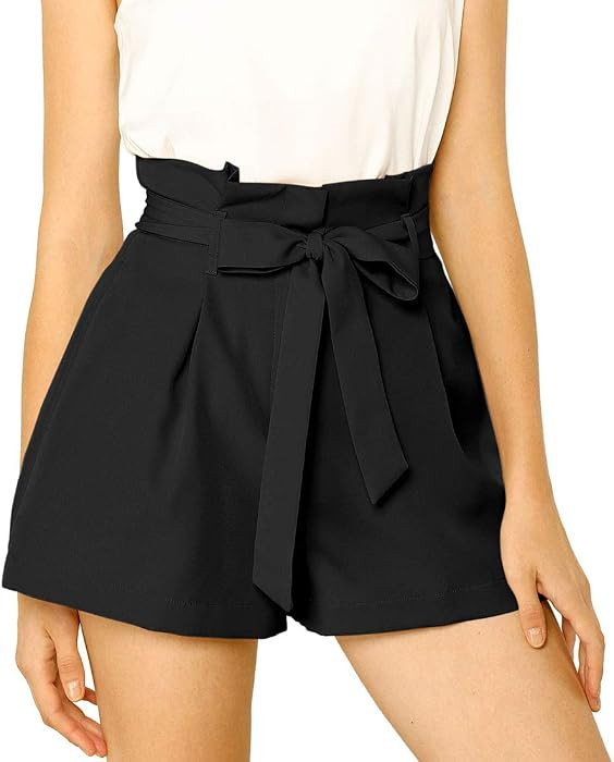 Allegra K Women Casual Dressy Summer Bowknot Tie Shorts with Pockets 2026 | Amazon (US)