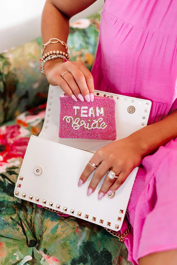Team Bride Beaded Pouch | Impressions Online Boutique