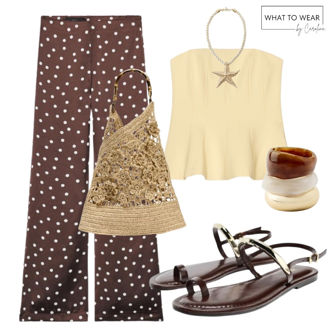 Brown polka dot pants with butter yellow top 🤎💛
#polkadot #butteryellow #zara #zaraoutfit #zarawomen

#LTKSummerEdit #LTKStyleTip #LTKFindsUnder50