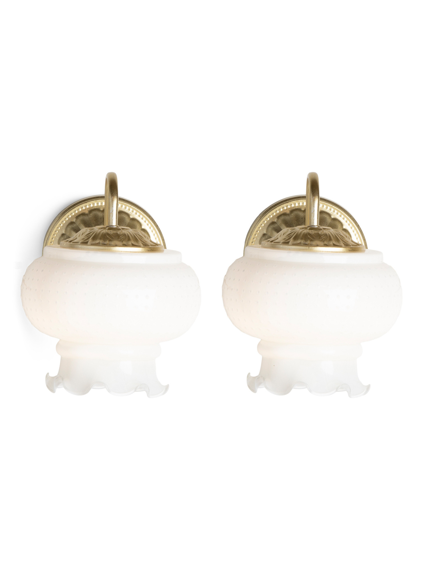 2pk 10.5x8.5x11 Hobnail Glass Rechargeable Wall Sconces | Marshalls