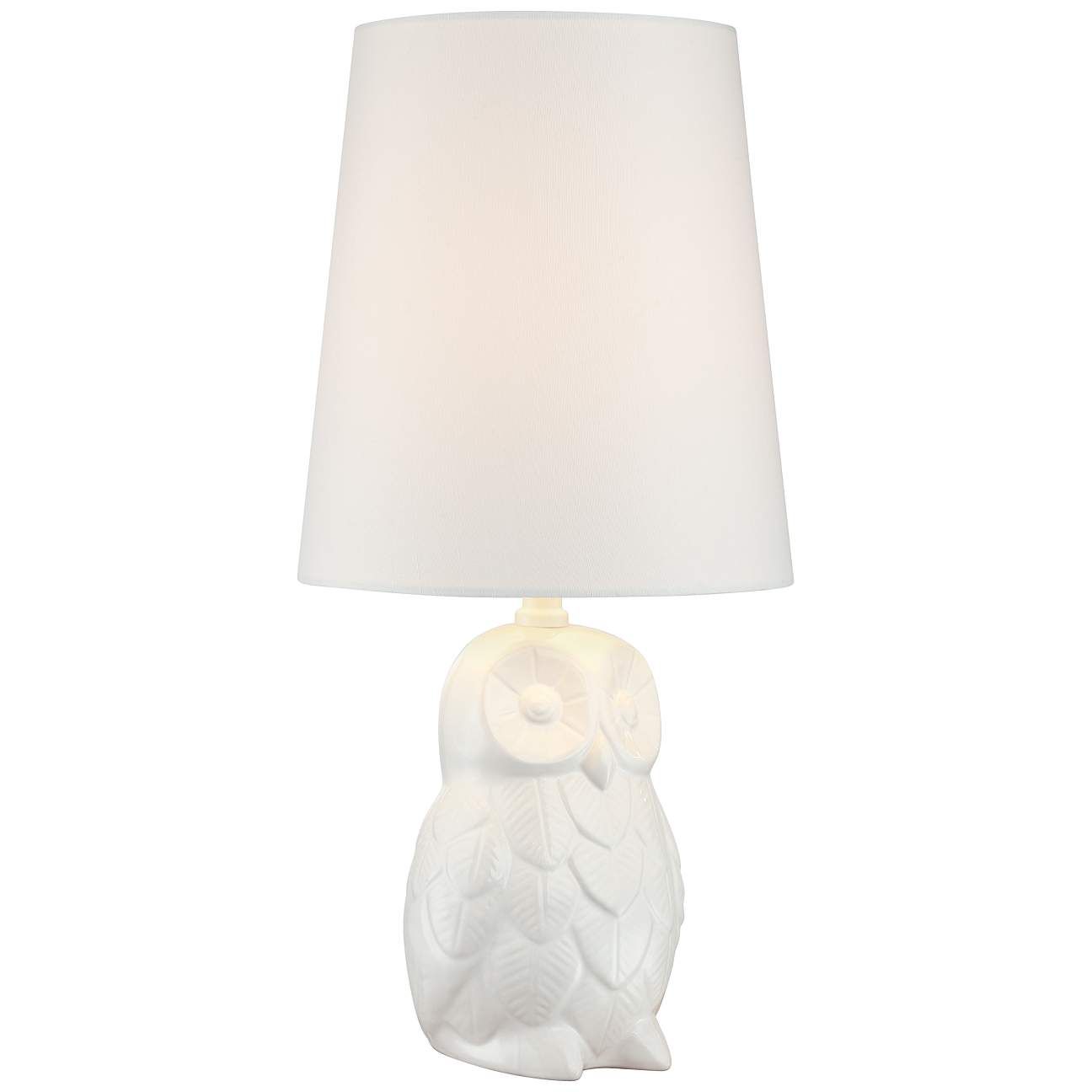 Night Owl 19" High White Ceramic Accent Table Lamp | LampsPlus.com