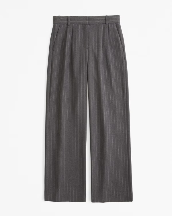 Women's A&F Sloane Low Rise Tailored Wide Leg Pant | Women's Bottoms | Abercrombie.com | Abercrombie & Fitch (US)