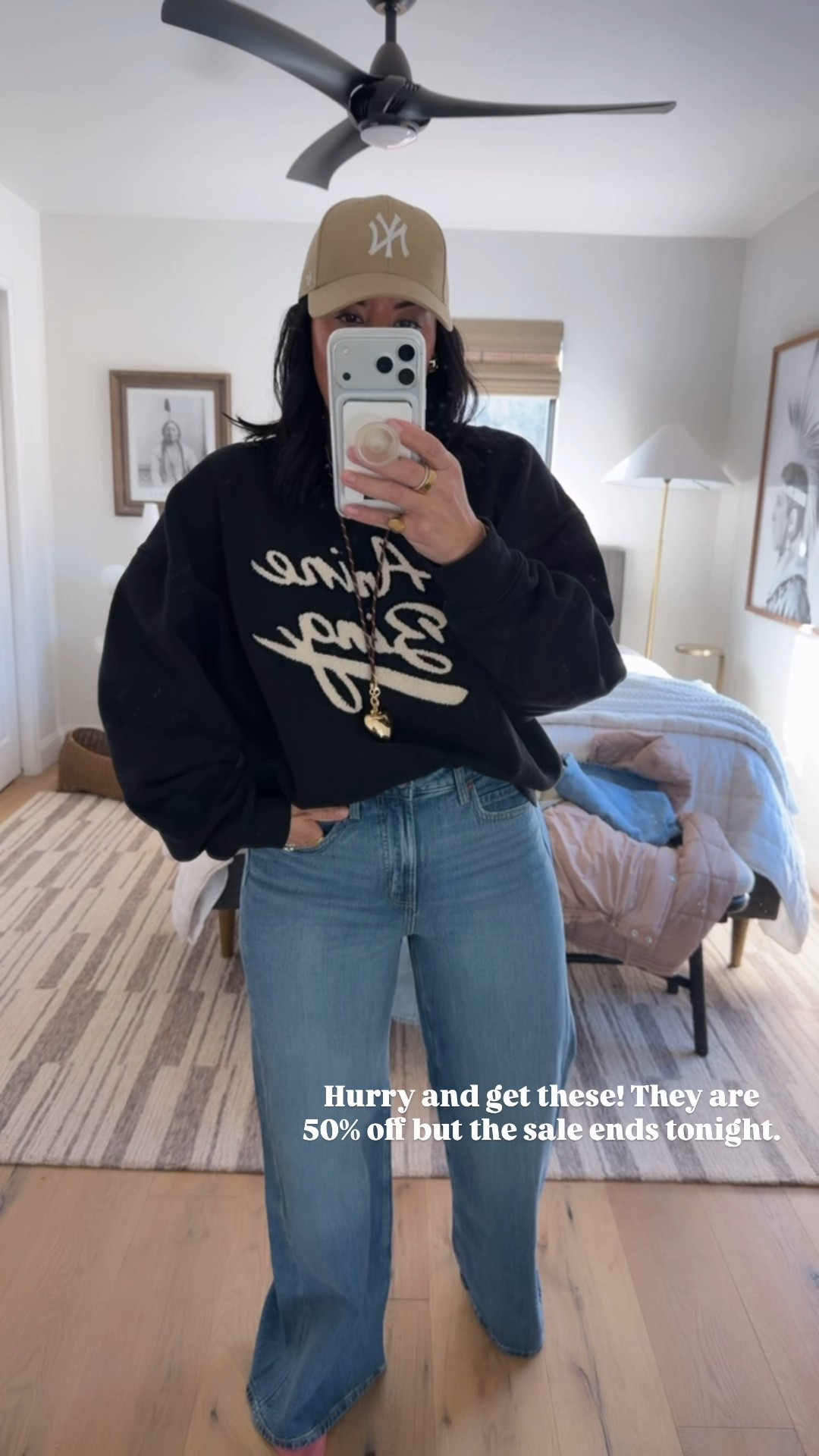 Sweatshirt size large (could have done a medium), jeans size 8 (they do run a little big so size down if you are between sizes. 

#LTKValentine #LTKSaleAlert #LTKWorkwear