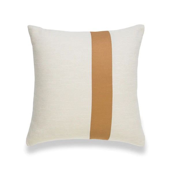 Modern Boho Pillow Cover, Mustard Yellow, Stripes, 18" x18" | Hofdeco