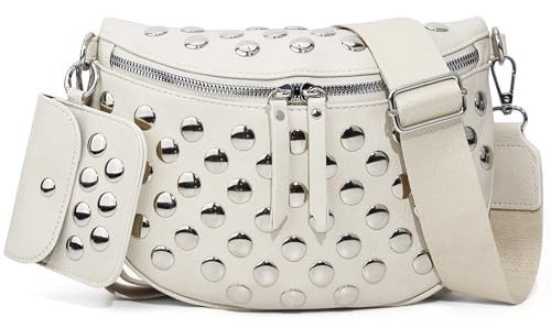 2 Pcs Checkered Crossbody Bags for Women Bum Bag Checkered Cross Body Sling Backpack Hobo Satchels Shoulder Wallet Purses | Amazon (US)