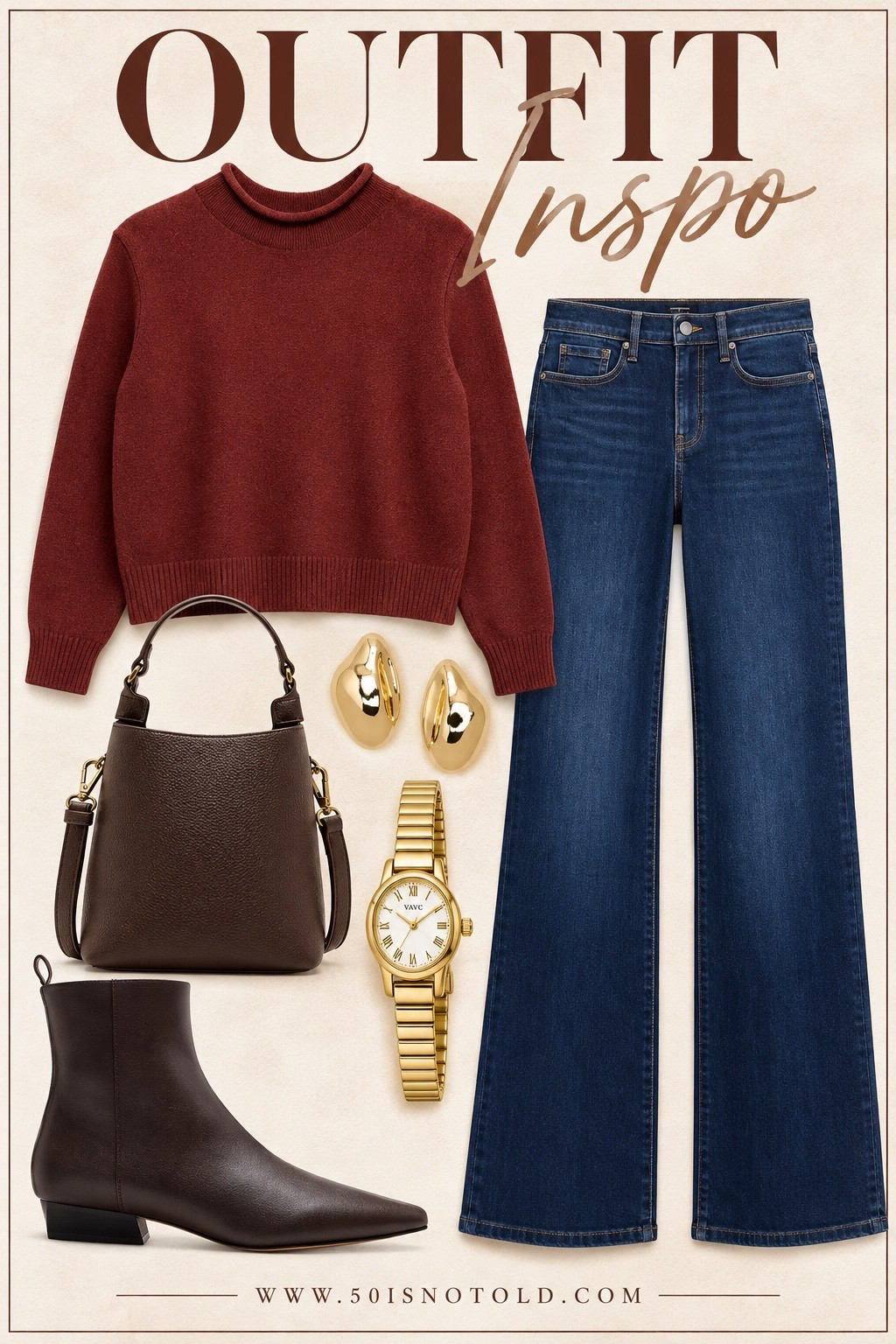 Fall outfit inspo! This sweater comes in several great colors for Fall and these jeans are available in lighter washes. Casual ouftfit idea | Fall fashion
